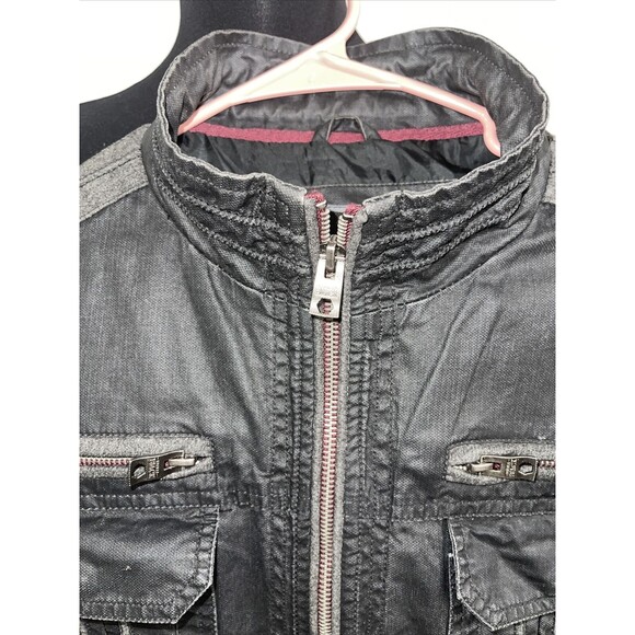 buckle black mens long sleeve zip up jacket fit no 48 size Small - Picture 2 of 12